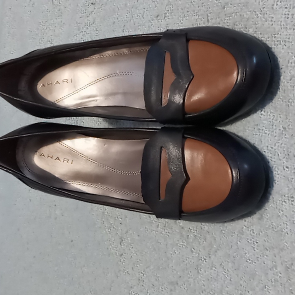 Tahari Shoes 8 1/2M Blk & Brwn